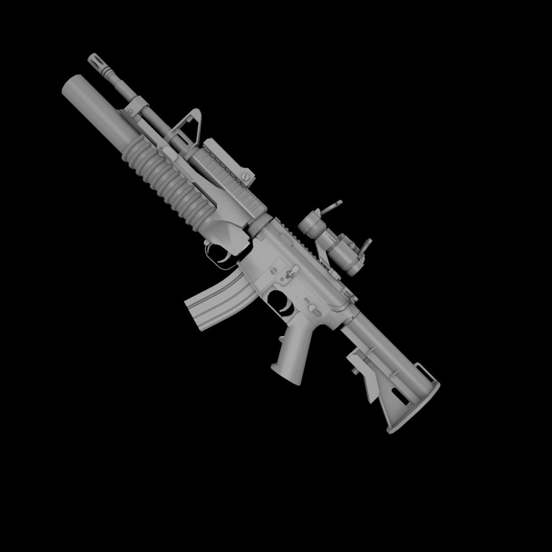 M4a1 M2 M203 Grenade Launcher 3ds